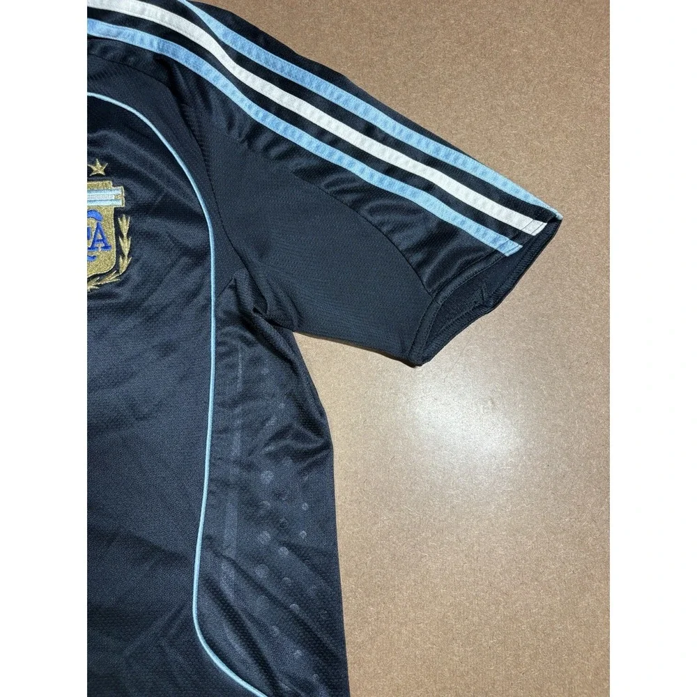 Adidas Argentina Lionel Messi Player Issue #18 Jersey 2007 2008 Away Blue Large